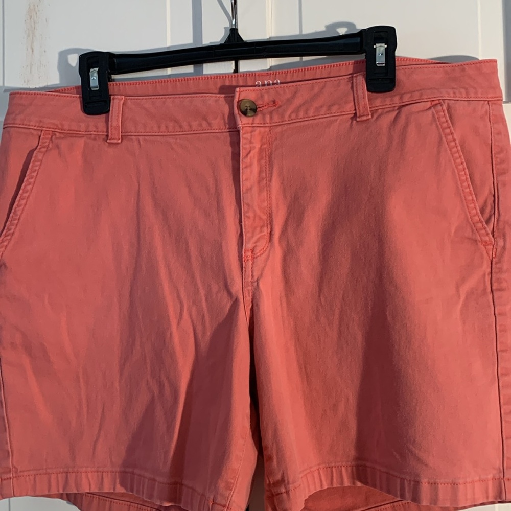 a.n.a Twill Bermuda Shorts Lightweight Cotton Blend EUC - Picture 2 of 10